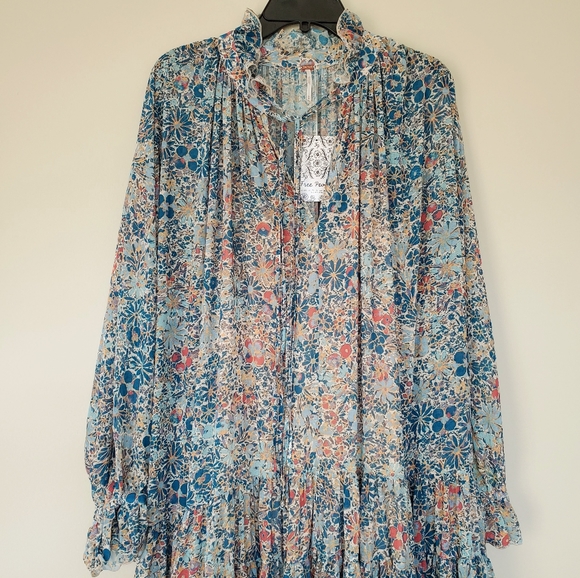 Free People Feeling Groovy Maxi Flowy Dress xs - Picture 4 of 5